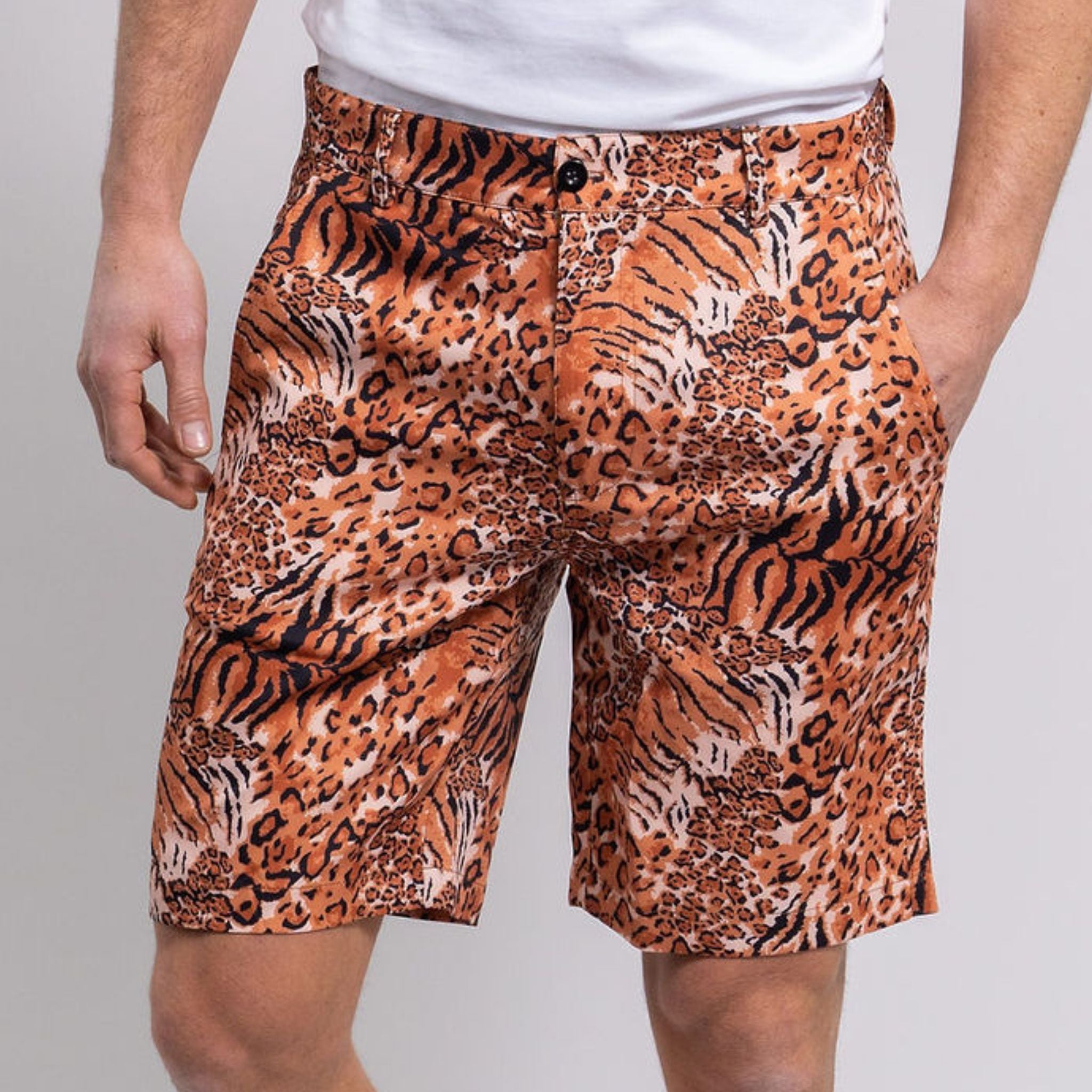 Animal print sales mens shorts